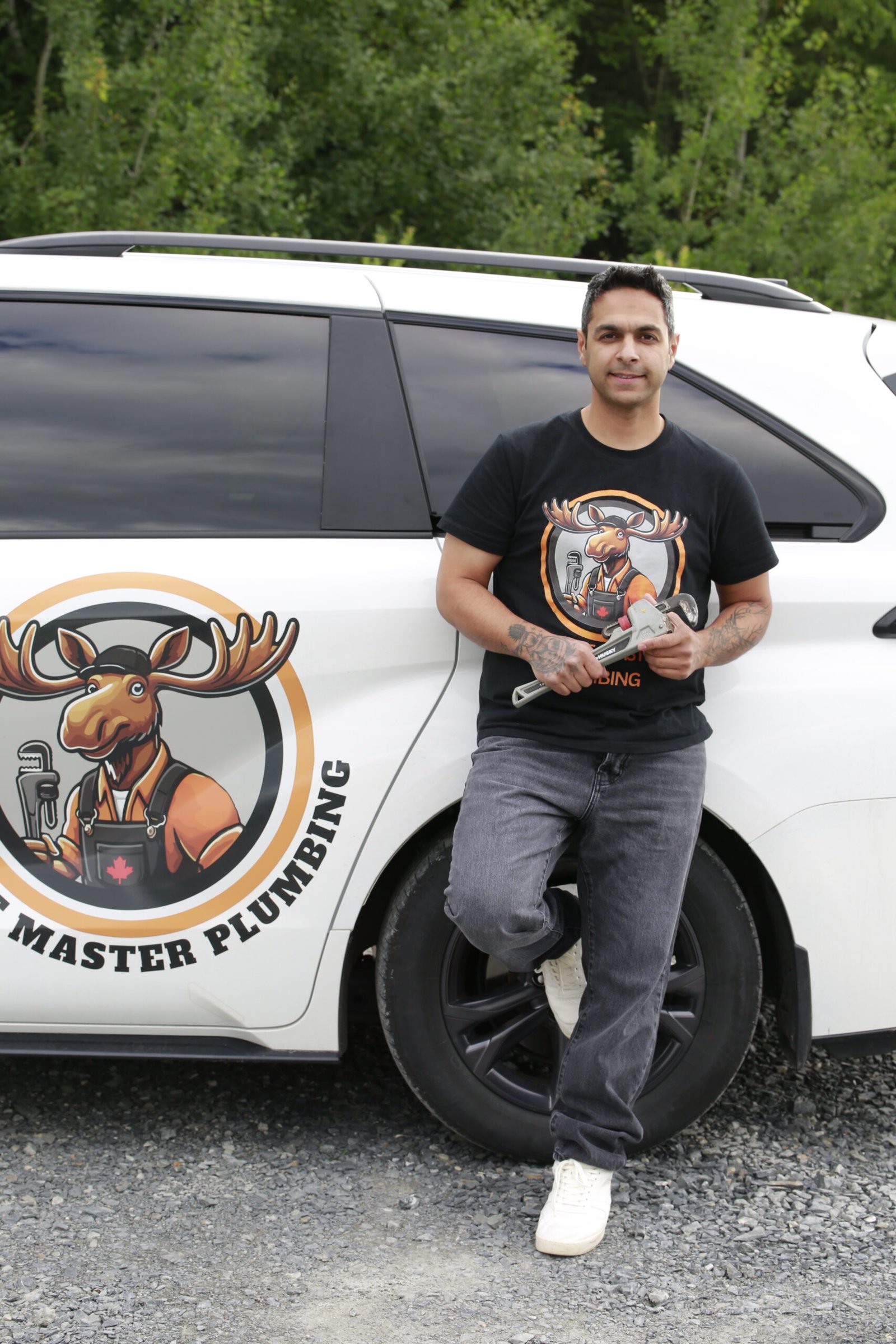 Hesam from Moose Master Plumbing on the job